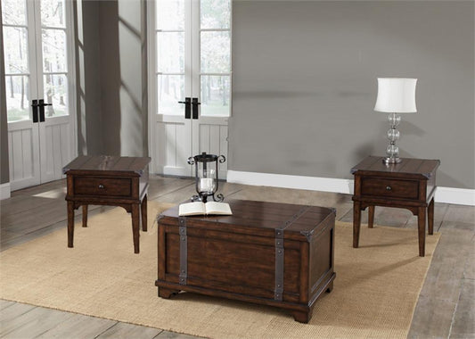 Henry & Mason - Alpine Horizons 3 Piece Set (1 Cocktail & 2 End Tables) in Russet Brown - AFA02385 view 1
