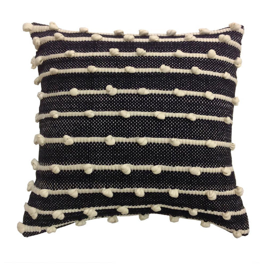 Henry & Mason - Amos Black and Ivory Cotton Throw Pillow - DV7478 veiw 1