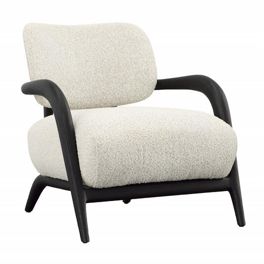 Henry & Mason - Anacosta Occasional Chair in Black Wood with Ivory Boucle Upholstery - DV7120 veiw 1