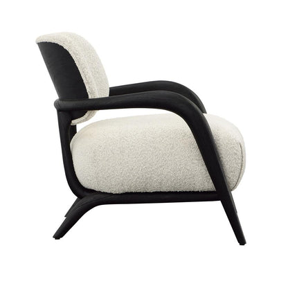 Henry & Mason - Anacosta Occasional Chair in Black Wood with Ivory Boucle Upholstery - DV7120 veiw 3