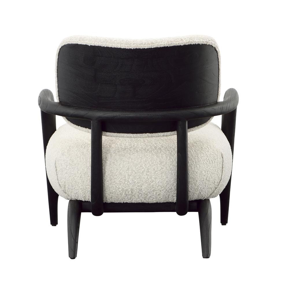 Henry & Mason - Anacosta Occasional Chair in Black Wood with Ivory Boucle Upholstery - DV7120 veiw 4