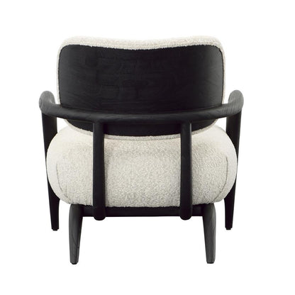 Henry & Mason - Anacosta Occasional Chair in Black Wood with Ivory Boucle Upholstery - DV7120 veiw 4