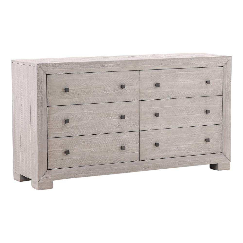 Henry & Mason - Andre Solid Acacia Wood 6 Drawer Double Dresser in Gray wash - DV7178 veiw 1