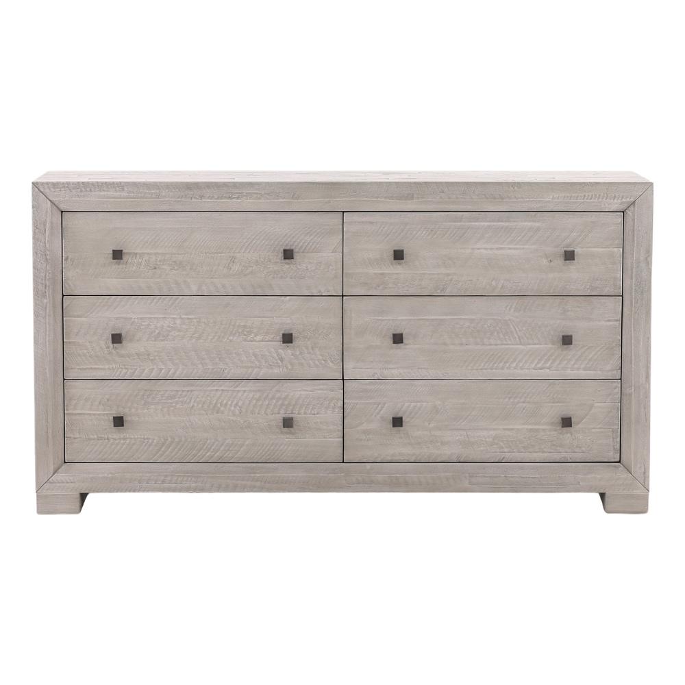 Henry & Mason - Andre Solid Acacia Wood 6 Drawer Double Dresser in Gray wash - DV7178 veiw 2
