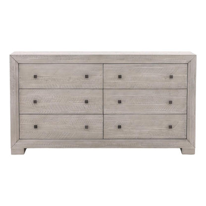 Henry & Mason - Andre Solid Acacia Wood 6 Drawer Double Dresser in Gray wash - DV7178 veiw 2