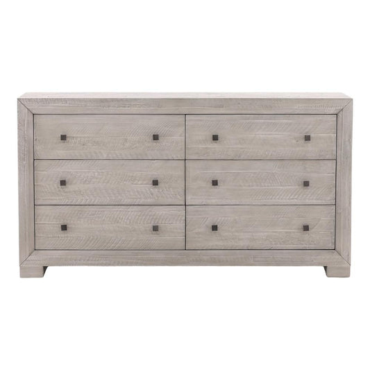 Henry & Mason - Andre Solid Acacia Wood 6 Drawer Double Dresser in Gray wash - DV7178 veiw 2