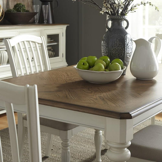 Henry & Mason - Appalachian Stream Rectangular Leg Table in Nutmeg & Buttermilk - AFA02398 view 2