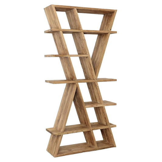 Henry & Mason - Arla Natural Wood Bookcase in Reclaimed Teak - DV7312 veiw 1