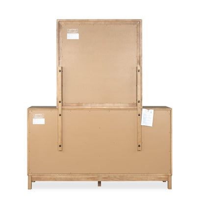 Henry & Mason  -  Ashenford Rustic Caramel Double Drawer Dresser With Portrait Mirror  - AFA00918 view 5