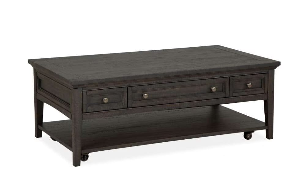 Henry & Mason - Ashmere Falls Rectangular Cocktail Table with Casters in Graphite - AFA00704 view 1