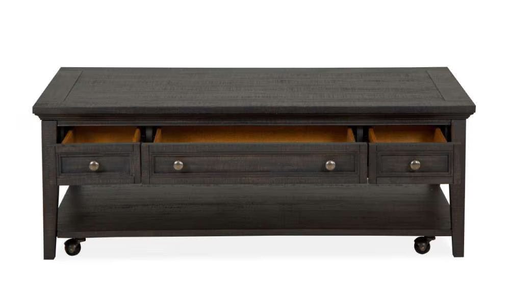 Henry & Mason - Ashmere Falls Rectangular Cocktail Table with Casters in Graphite - AFA00704 view 2