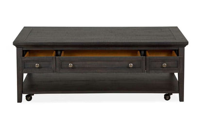 Henry & Mason - Ashmere Falls Rectangular Cocktail Table with Casters in Graphite - AFA00704 view 2