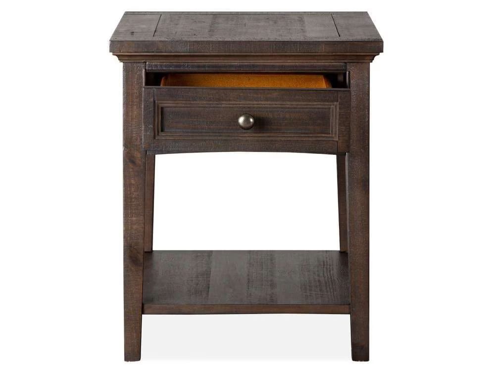 Henry & Mason - Ashmere Falls Rectangular End Table in Graphite - AFA00708 view 2