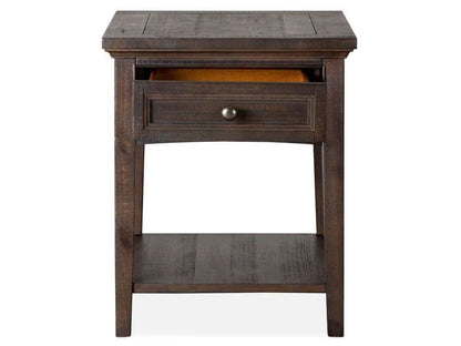 Henry & Mason - Ashmere Falls Rectangular End Table in Graphite - AFA00708 view 2