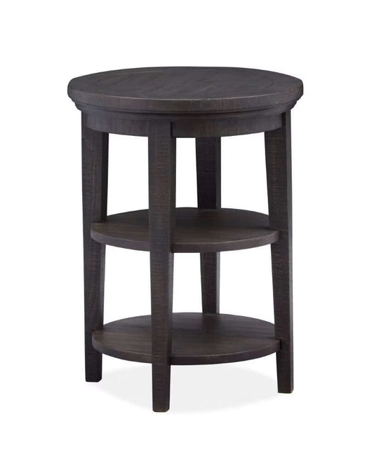 Henry & Mason - Ashmere Falls Round Accent End Table in Graphite - AFA00716 view 1
