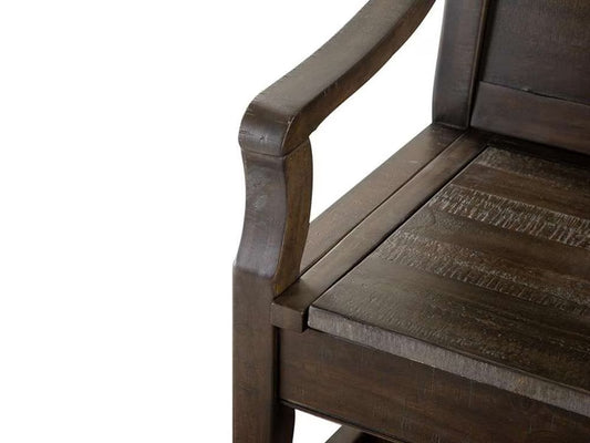 Henry & Mason - Ashmere Falls Wood Bench w/Back KD - AFA00737 view 2