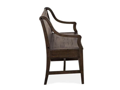 Henry & Mason - Ashmere Falls Wood Bench w/Back KD - AFA00737 view 3
