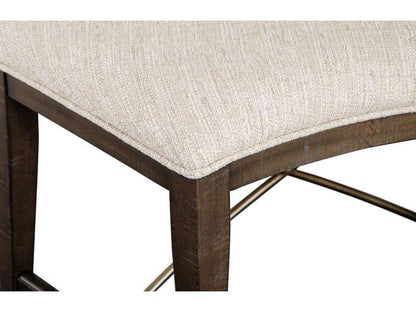 Henry & Mason - Ashmere Falls Wood Curved Bench w/Upholstered Seat KD - AFA00749 view 4