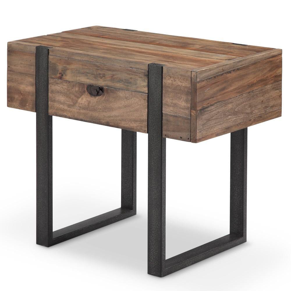Henry & Mason - Ashton Glen Modern Reclaimed Wood Chairside End Table in Rustic Honey - AFA00507 view 1