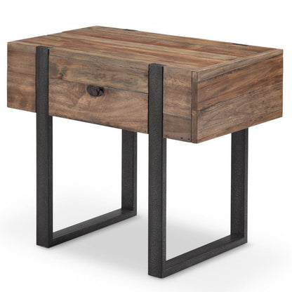 Henry & Mason - Ashton Glen Modern Reclaimed Wood Chairside End Table in Rustic Honey - AFA00507 view 1