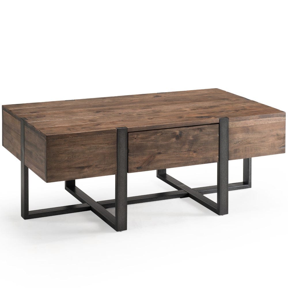 Henry & Mason - Ashton Glen Modern Reclaimed Wood Condo Rectangular Coffee Table in Rustic Honey - AFA00508 view 1
