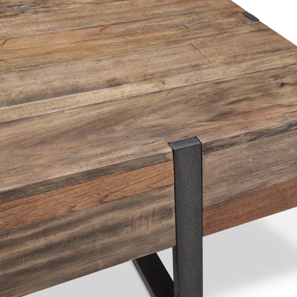 Henry & Mason - Ashton Glen Modern Reclaimed Wood Condo Rectangular Coffee Table in Rustic Honey - AFA00508 view 2