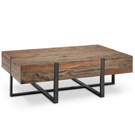 Henry & Mason - Ashton Glen Modern Reclaimed Wood Rectangular Coffee Table in Rustic Honey - AFA00509 view 1