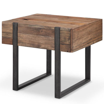 Henry & Mason - Ashton Glen Modern Reclaimed Wood Rectangular End Table in Rustic Honey - AFA00511 view 1