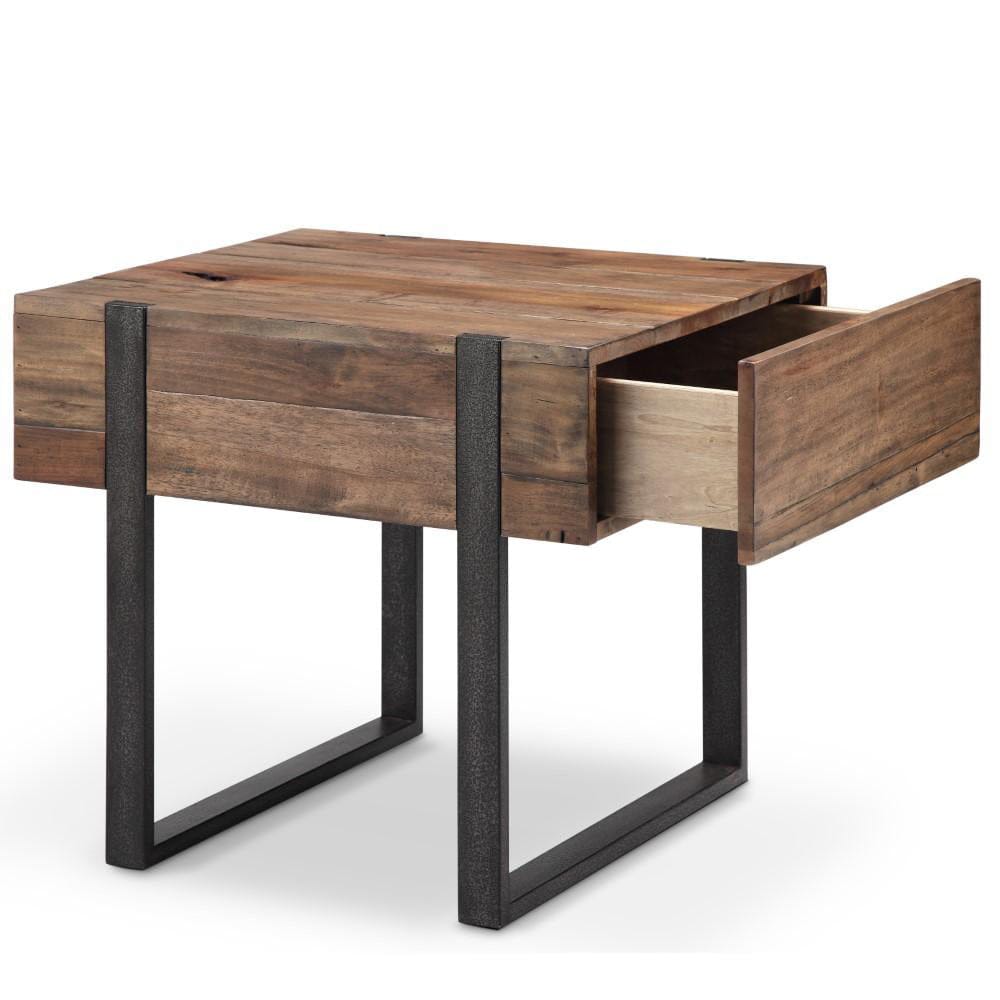 Henry & Mason - Ashton Glen Modern Reclaimed Wood Rectangular End Table in Rustic Honey - AFA00511 view 2