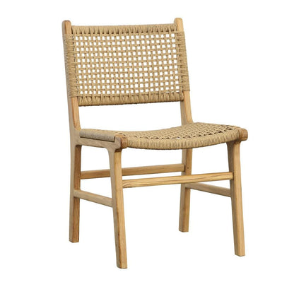Henry & Mason - Austin Teak And Wicker Armless Dining Chair - DV7893 veiw 1