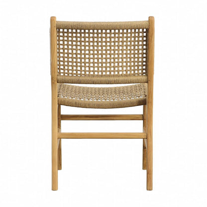 Henry & Mason - Austin Teak And Wicker Armless Dining Chair - DV7893 veiw 4
