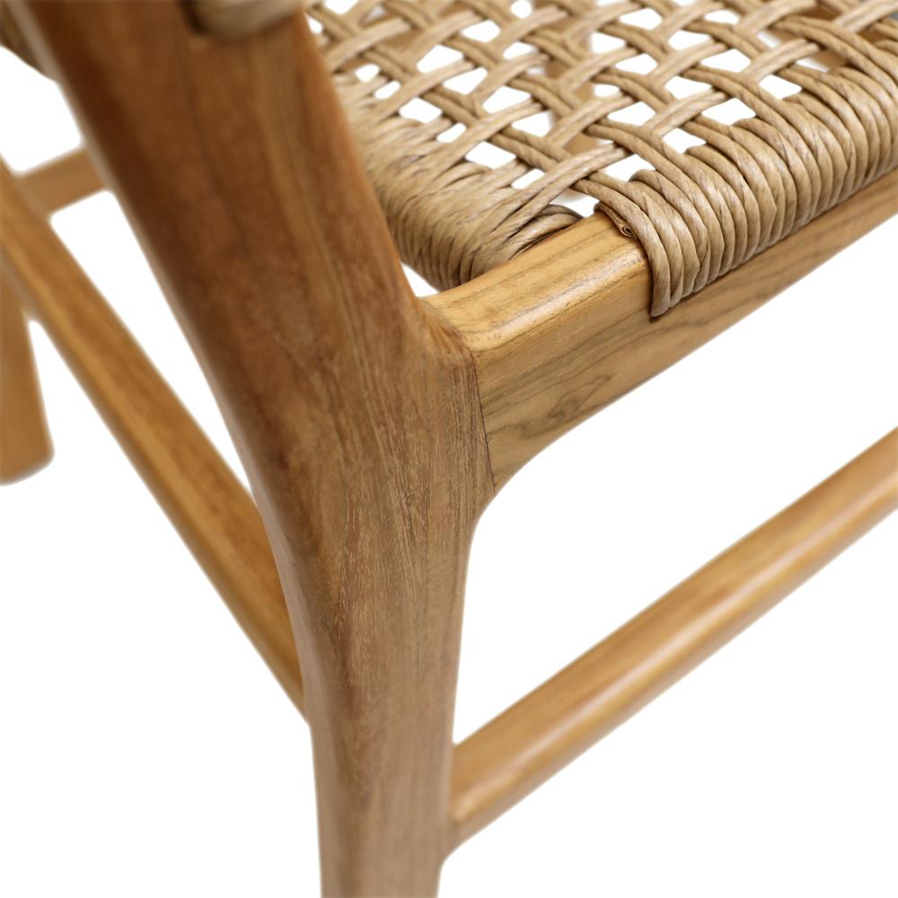 Henry & Mason - Austin Teak And Wicker Armless Dining Chair - DV7893 veiw 5