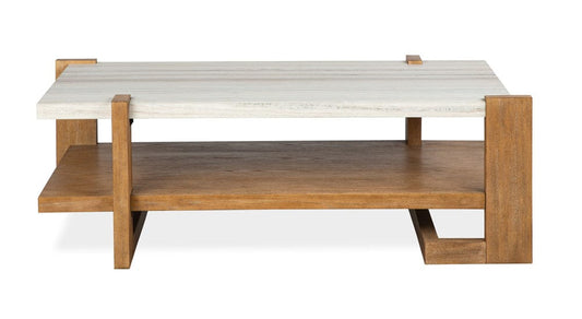 Henry & Mason  -  Bellford Honey Wheat Rectangular Cocktail Table  - AFA00861 view 2