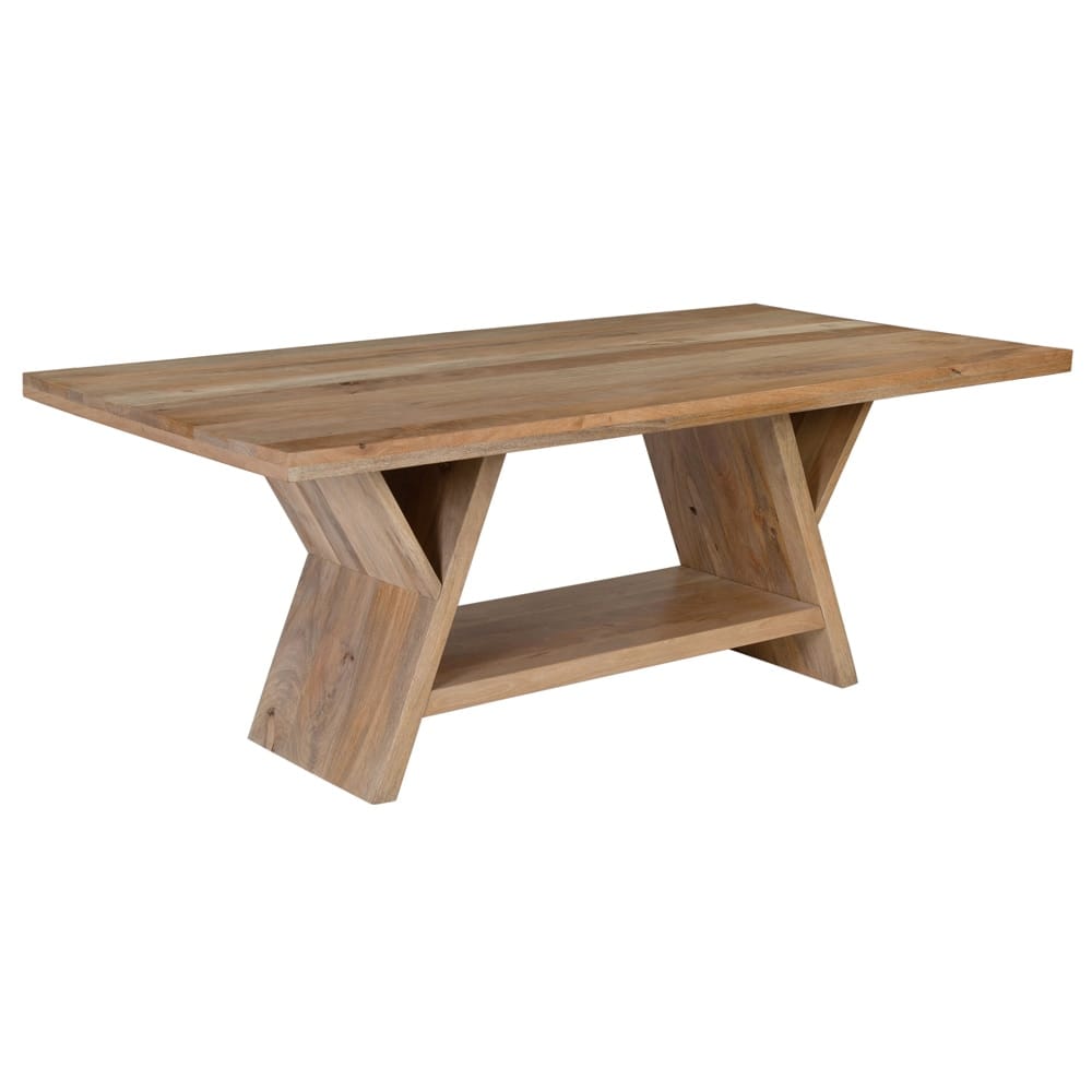 Henry & Mason - Binnas 78in Natural Mango Wood Rustic Dining Table - DV7012 veiw 1
