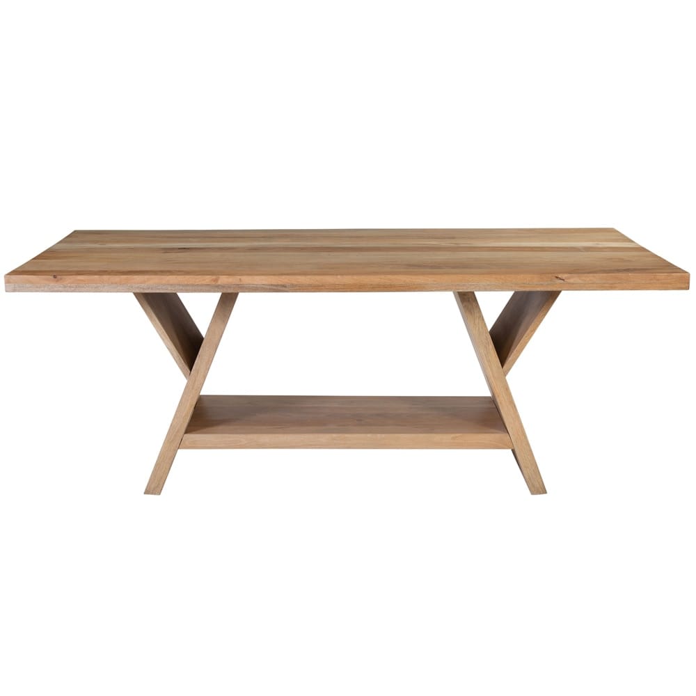 Henry & Mason - Binnas 78in Natural Mango Wood Rustic Dining Table - DV7012 veiw 2