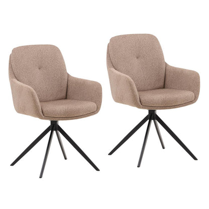 Henry & Mason - Binsa Iron Swivel Dining Chair with Sand Performance Fabric - DV7261 veiw 1