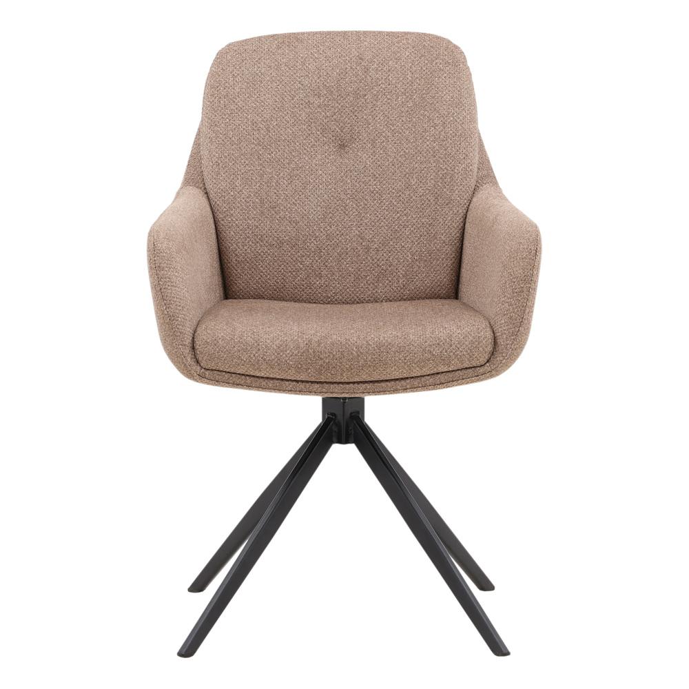 Henry & Mason - Binsa Iron Swivel Dining Chair with Sand Performance Fabric - DV7261 veiw 2