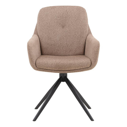 Henry & Mason - Binsa Iron Swivel Dining Chair with Sand Performance Fabric - DV7261 veiw 2