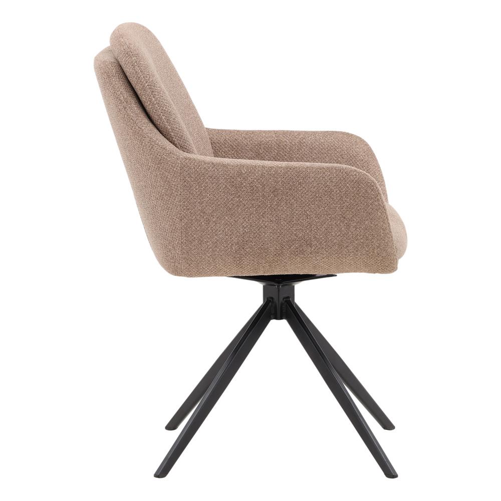 Henry & Mason - Binsa Iron Swivel Dining Chair with Sand Performance Fabric - DV7261 veiw 3