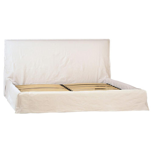 Henry & Mason - Bobbi Eastern King Bed in White Linen and Natural Birch - DV7345 veiw 1