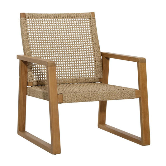 Henry & Mason - Boccah Teak Wood Occasional Chair with Hyacinth and Woven Wicker - DV7894 veiw 1