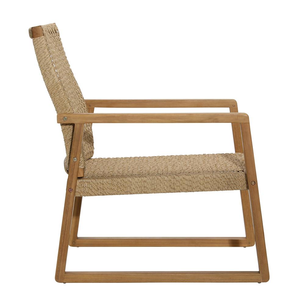 Henry & Mason - Boccah Teak Wood Occasional Chair with Hyacinth and Woven Wicker - DV7894 veiw 3