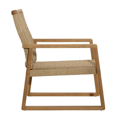Henry & Mason - Boccah Teak Wood Occasional Chair with Hyacinth and Woven Wicker - DV7894 veiw 3