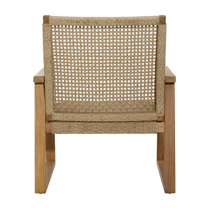 Henry & Mason - Boccah Teak Wood Occasional Chair with Hyacinth and Woven Wicker - DV7894 veiw 4