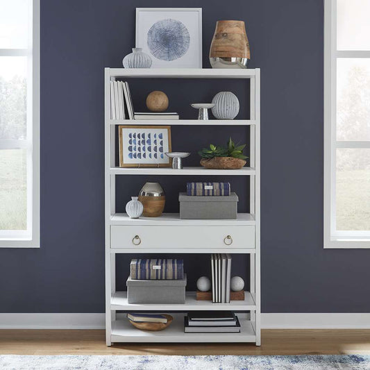 Henry & Mason - Borough Accent Bookcase in Wirebrushed White - AFA01768 view 1