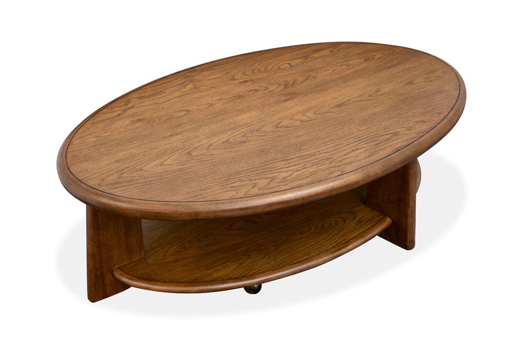 Henry & Mason  -  Brannix Tawny Brown Oval Cocktail Table With Casters  - AFA01290 view 3