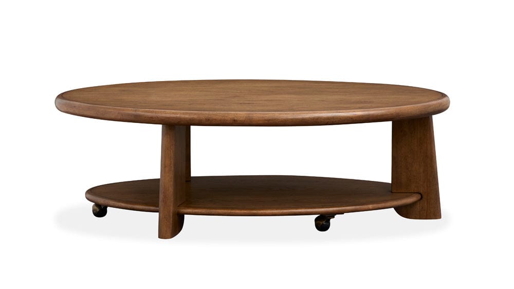 Henry & Mason  -  Brannix Tawny Brown Oval Cocktail Table With Casters  - AFA01290 view 5