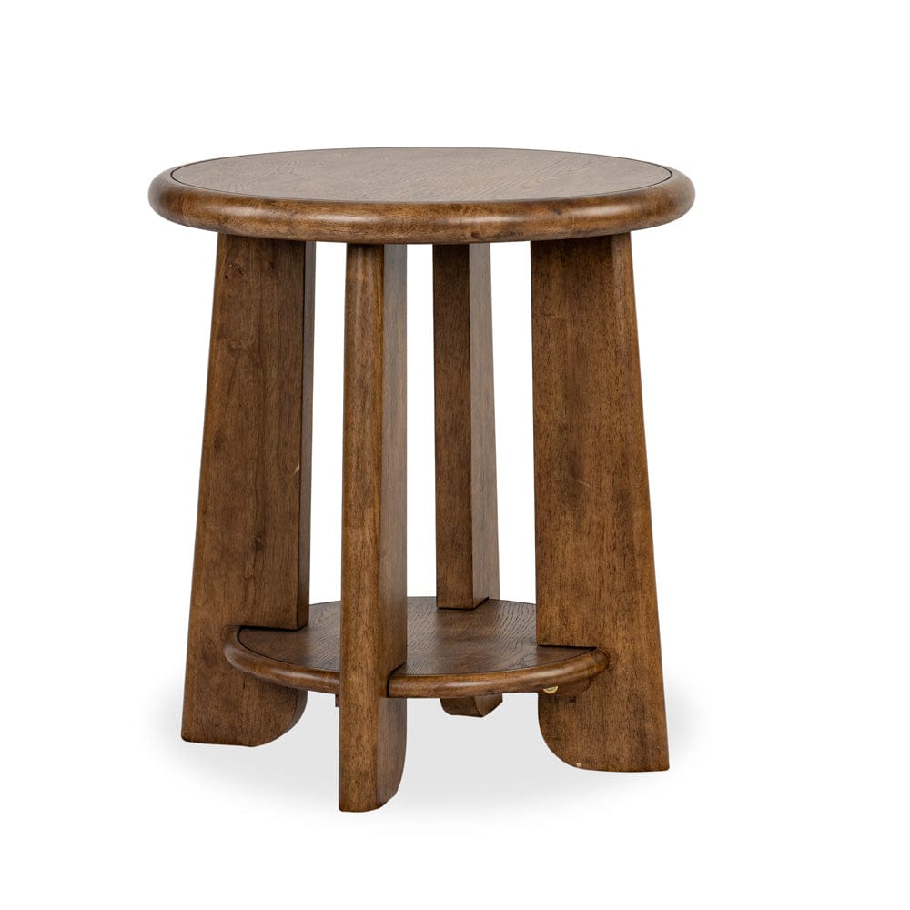 Henry & Mason  -  Brannix Tawny Brown Round End Table  - AFA01291 view 1