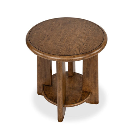Henry & Mason  -  Brannix Tawny Brown Round End Table  - AFA01291 view 2