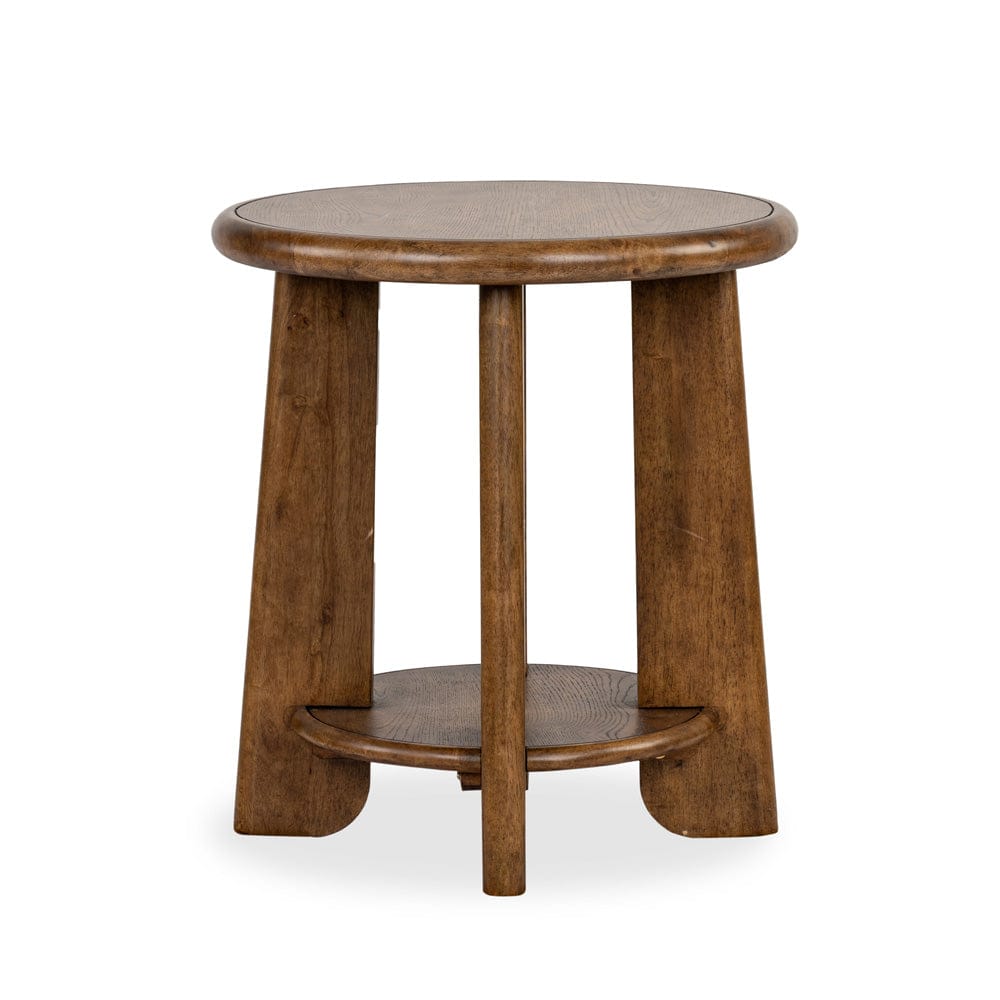 Henry & Mason  -  Brannix Tawny Brown Round End Table  - AFA01291 view 3